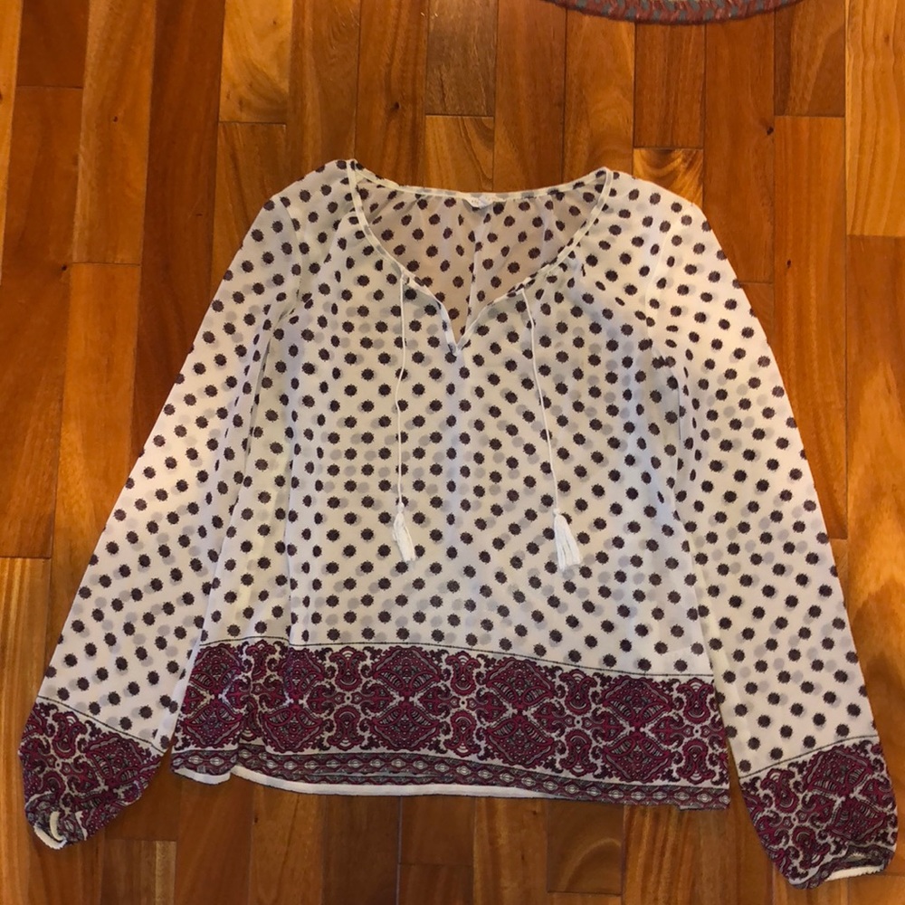 Patterned Flowy Boho Top